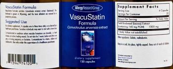 Allergy Research Group VascuStatin Formula - supplement