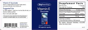 Allergy Research Group Vitamin E Succinate - supplement
