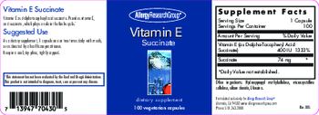 Allergy Research Group Vitamin E Succinate - supplement