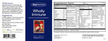 Allergy Research Group Wholly Immune - supplement