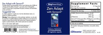 Allergy Research Group Zen Adapt with Sensoril - supplement