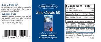 Allergy Research Group Zinc Citrate 50 - supplement