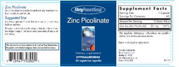 Allergy Research Group Zinc Picolinate - supplement