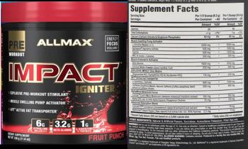 ALLMAX Impact Igniter Fruit Punch - supplement