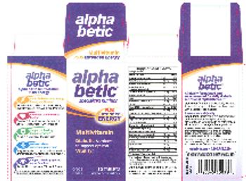 Alpha Betic Multivitamin - sugarfree supplement