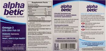 Alpha Betic Omega-3 EPA+DHA Fish Oil - sugarfree supplement