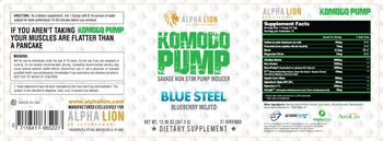 Alpha Lion Komodo Pump Blue Steel Blueberry Mojito - supplement