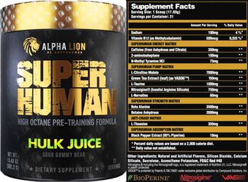 Alpha Lion Superhuman Sour Gummy Bear - supplement