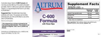 Altrum C-600 Formula With Rose Hips - supplement