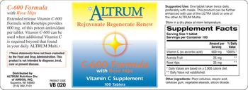 Altrum C-600 Formula With Rose Hips - vitamin c supplement