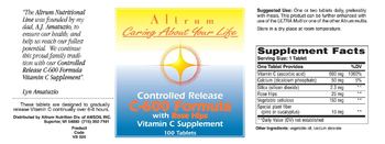 Altrum Controlled Release C-600 Formula With Rose Hips - vitamin c supplement