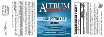 Altrum High-Potency D3 2000 IU - supplement