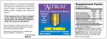 Altrum Joint Formula With Boswellia/MSM/Glucosamine & Chondroitin - supplement