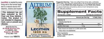 Altrum Lecithin 1200 mg - supplement