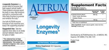 Altrum Longevity Enzymes - supplement
