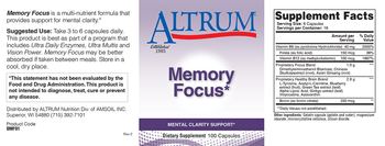 Altrum Memory Focus - supplement