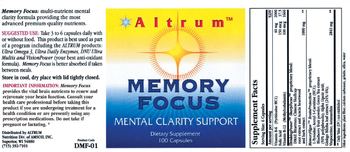 Altrum Memory Focus - supplement