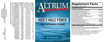 Altrum Men's Male Power - supplement