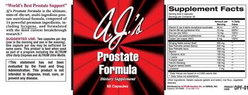 Altrum Nutrition A.J.'s Prostate Formula - supplement