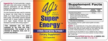 Altrum Nutrition A.J.'s Super Energy - supplement