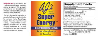 Altrum Nutrition A.J.'s Super Energy - supplement