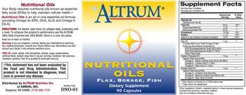 Altrum Nutritional Oils Flax, Borage, Fish - supplement