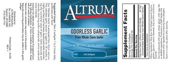 Altrum Odorless Garlic - supplement