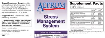 Altrum Stress Management System - supplement