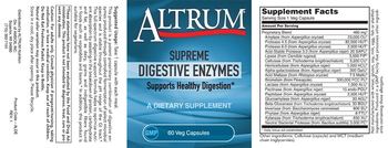 Altrum Supreme Digestive Enzymes - supplement