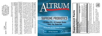 Altrum Supreme Probiotics - supplement