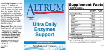 Altrum Ultra Daily Enzymes Support - supplement