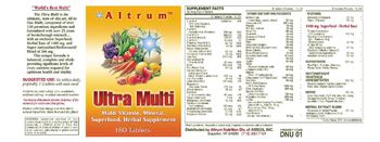 Altrum Ultra Multi - multivitamin mineral superfood herbal supplement