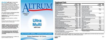 Altrum Ultra Multi with Iron - multivitamin mineral superfood supplement supplement