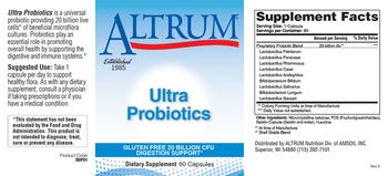 Altrum Ultra Probiotics - supplement