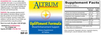 Altrum Upliftment Formula - supplement