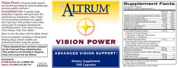 Altrum Vision Power - supplement
