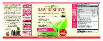 Amazing Grass Raw Reserve Berry - whole food supplement powder