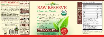 Amazing Grass Raw Reserve Greens & Protein Chocolate - whole food supplement powder