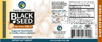 Amazing Herbs Black Seed High Potency Garlic - supplement