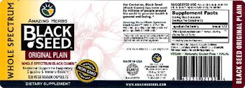 Amazing Herbs Whole Spectrum Black Seed Original Plain - supplement