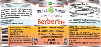 Amazing Nutrition Amazing Formulas Berberine 500 mg - supplement