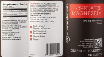 Amazon Elements Chelated Magnesium 270 mg - supplement