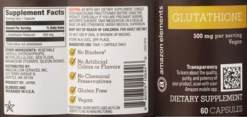 Amazon Elements Glutathione 500 mg - supplement