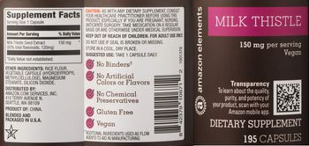 Amazon Elements Milk Thistle 150 mg - supplement