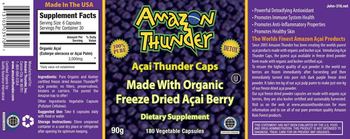 Amazon Thunder Acai Thunder Caps - supplement
