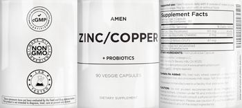 Amen Zinc/Copper + Probiotics - supplement