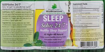 American BioSciences Sleep Solve 24/7 - supplement