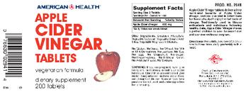 American Health Apple Cider Vinegar Tablets - supplement