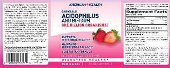 American Health Chewable Acidophilus And Bifidum Natural Strawberry Flavor - supplement
