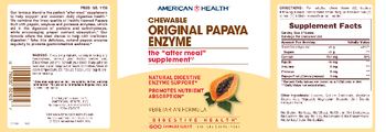 American Health Chewable Original Papaya Enzyme - supplement